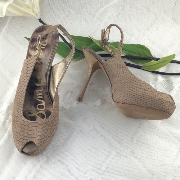 Sam Edelman Evelyn Slingback Pump Heels Shoes - Picture 2 of 7